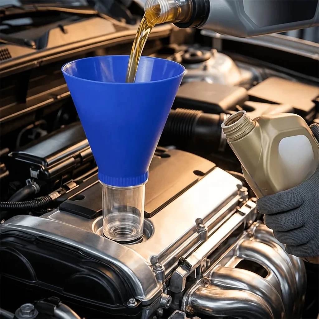 Imbuto per Olio Motore/Anti-Goccia/Operazione Senza Mani/Imbuto per Olio Motore Auto con Filettatura/Adatto - Image 3