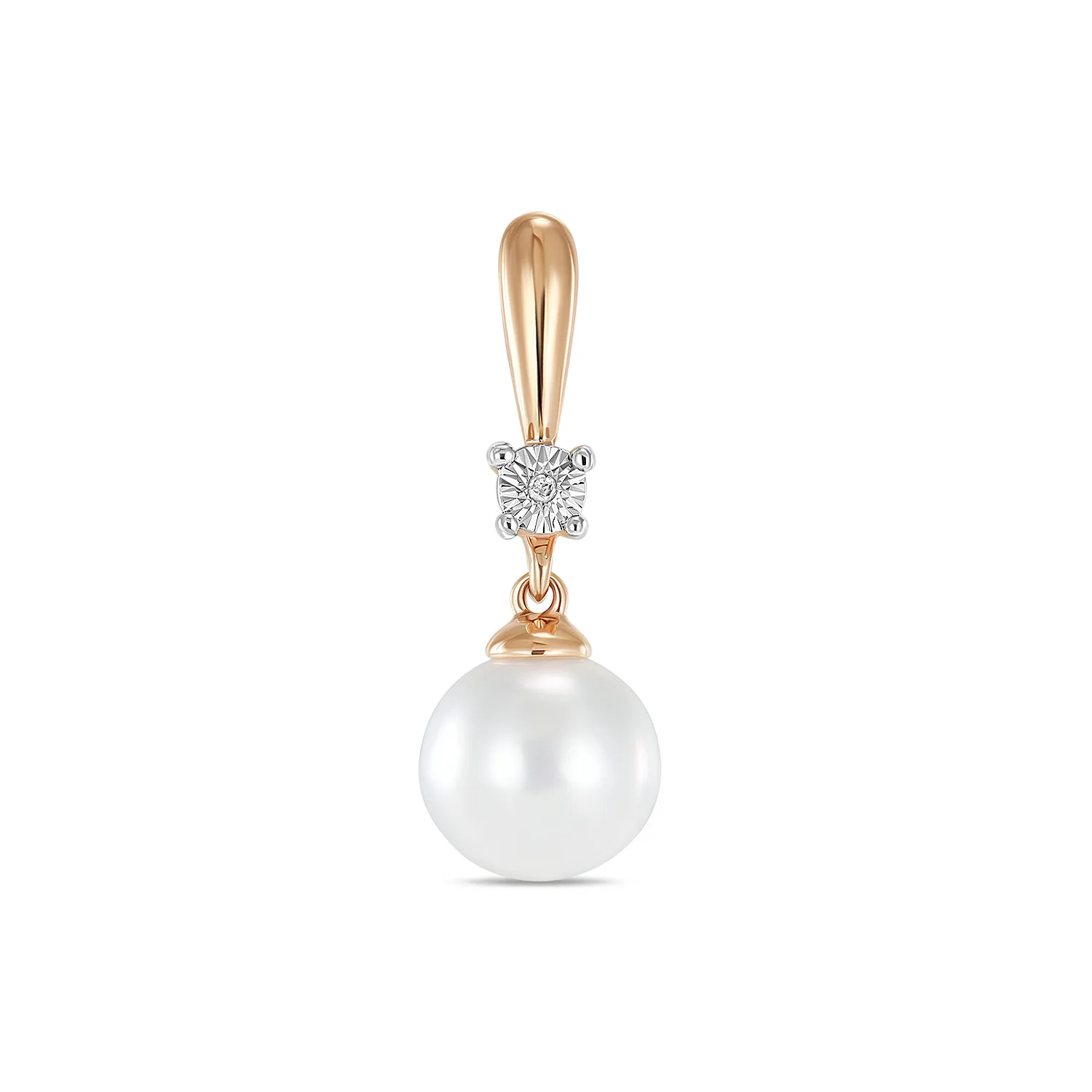 Gold pendant with Diamond 585 tests miuz diamonds (Moscow Jewelry Factory) | Украшения и аксессуары