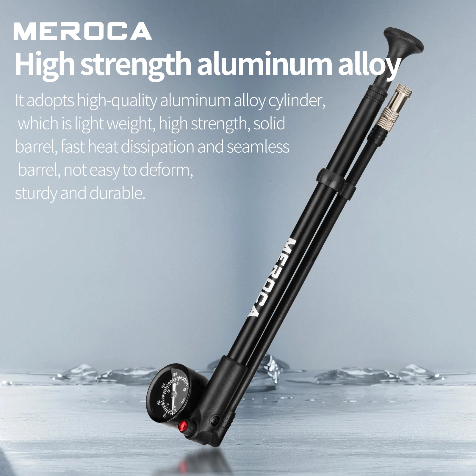MEROCA Mtb Pump 300psi Air Pressure For Front Fork Shock thumbnail 4