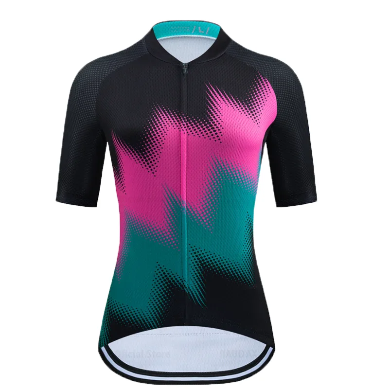 Short Sleeve Jersey Set Women MTB Pattern Breathable Road Bike Clothes Cycling Clothing Summer Cycling Kit Vintage 2