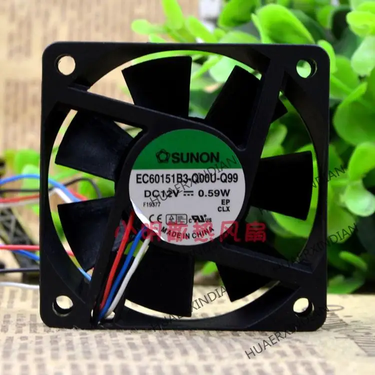 

New EC60151B3-Q00U-Q99 DC12V 0.59W 6015 46cm Cooling Fan Assembly Kit