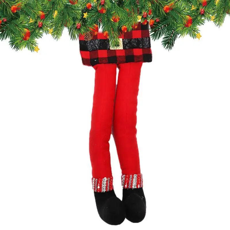 

Christmas Elf Legs Decor Christmas Elf Stuffed Legs Christmas Elf Stuffed Legs Stuck Tree Topper Decorations Christmas Holiday