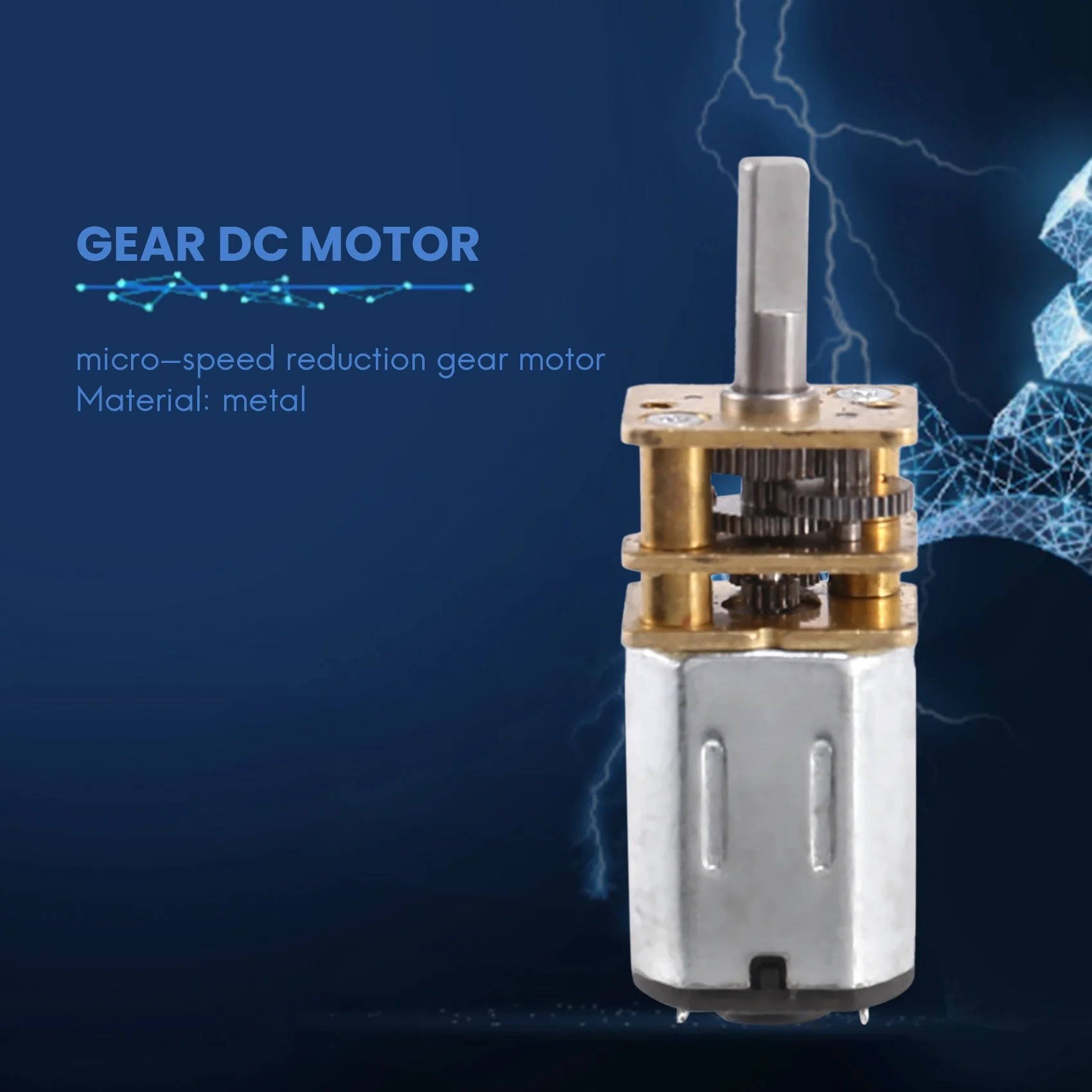 1Pc 30RPM N20 Micro-Speed Gear Motor DC 6V Reduction Gear Motors with Metal Gearbox Wheel