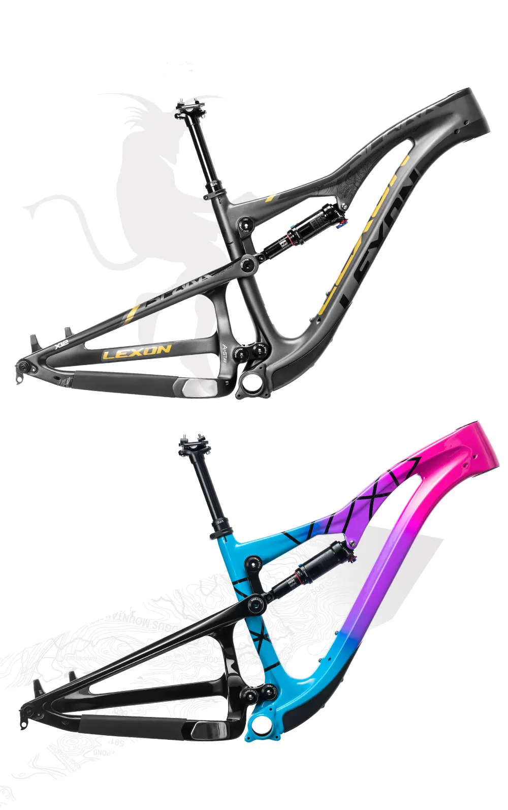 2022 Lexon SPARK 29er ALL MOUNTAIN AM ENDURO DOWNHILL FRAME CARBON DUAL