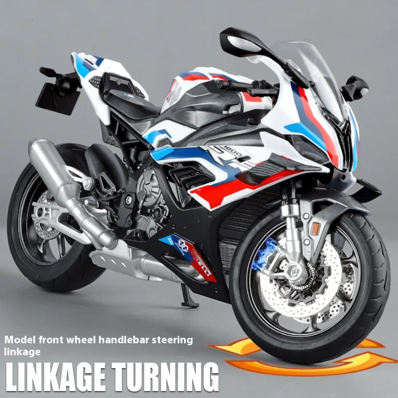 1:9 BMW M1000RR S1000RR 레이싱 합금 금속 다이캐스트 오토바이 모델 클래식 감상적인 시뮬레이션 유행 장식품 아이를위한 선물