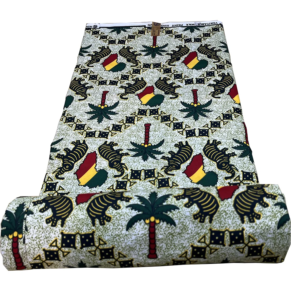 High Quality African Ankara Printed Wax Fabric Handmade DIY Material Polyester