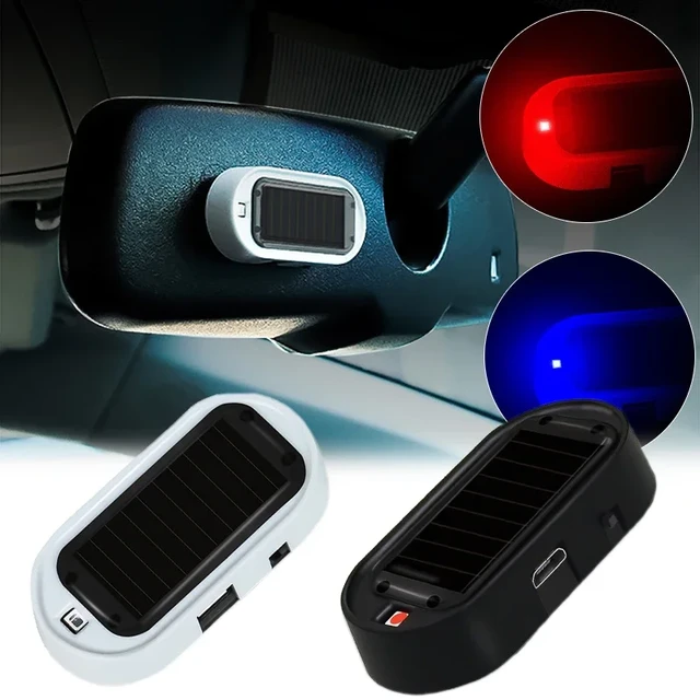 Lampe d'avertissement solaire sécurité voiture lumière d'alarme clignotante  LED>