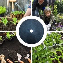 

10PCS Tree Protection Weed Mats Ecological Control Cloth Mulch Ring Round 2 Sizes Barrier Plant Cover For Indoor Outdoor Gardens