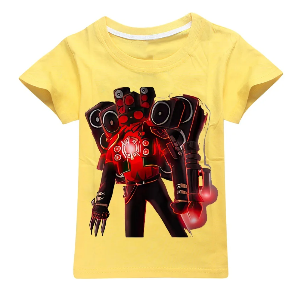 Skibidi Toilet Kids Cartoon Tees Game Speakerman Boss Titan TV Man 3D Print T Shirt Funny Shirt Children Summer Clothes Tee Top