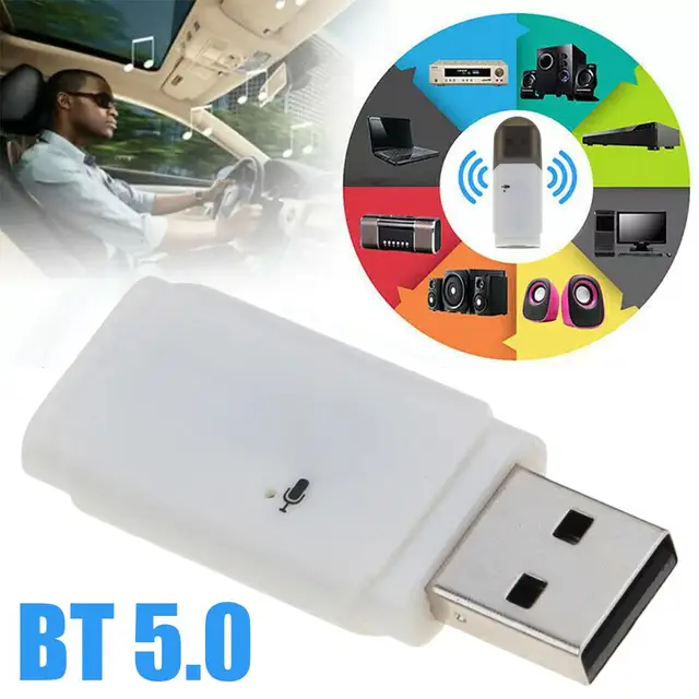 Bluetooth Audio Receiver 5.0 Adapter For Computer PC Bluetooth Speaker Music Receiver USB Bluetooth Adapter Handsfree Car Kit 2
