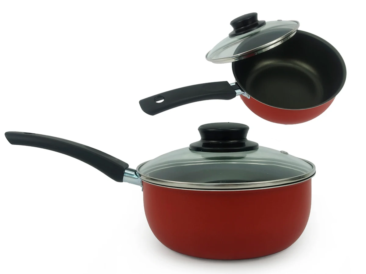 8 Pieces Elegant Non-stick Cookware Set and Glass Lid - 3