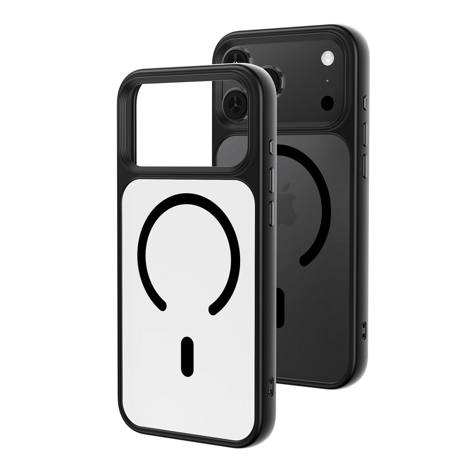 Magsafe-Compatible Shockproof Glossy Clear Armor Case with Magnetic Wireless Charging