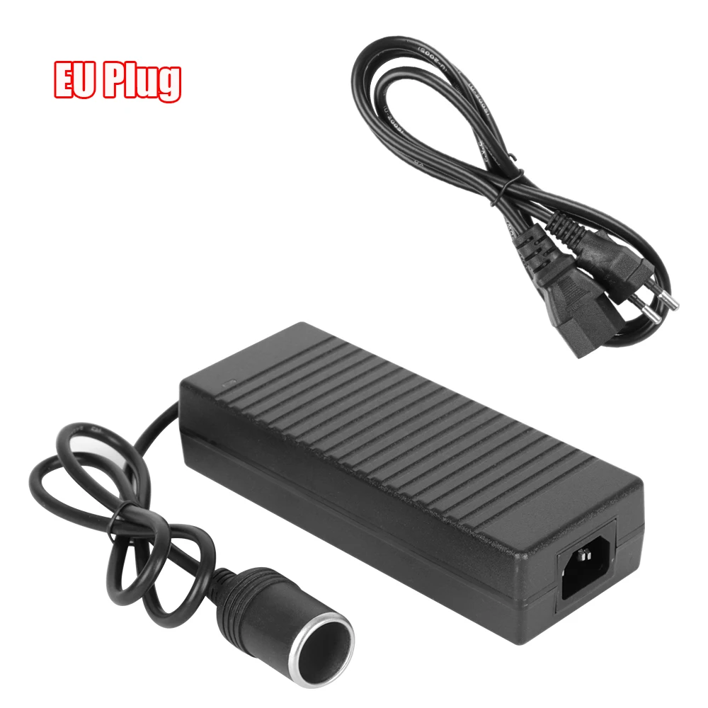 Universal AC/DC Power Adapter - 110V/220V to 12V 15A Converter with Cigarette Lighter Socket and Multi-Plug Options