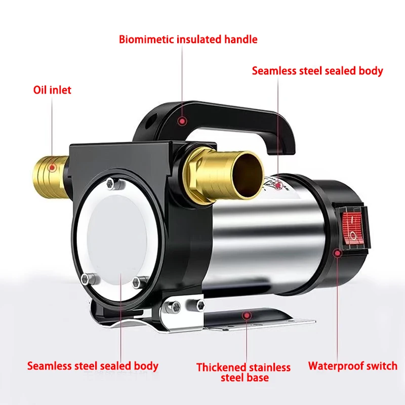 Electric Self-Priming Diesel Oil Pump for Refueling Vehicles and Equipment