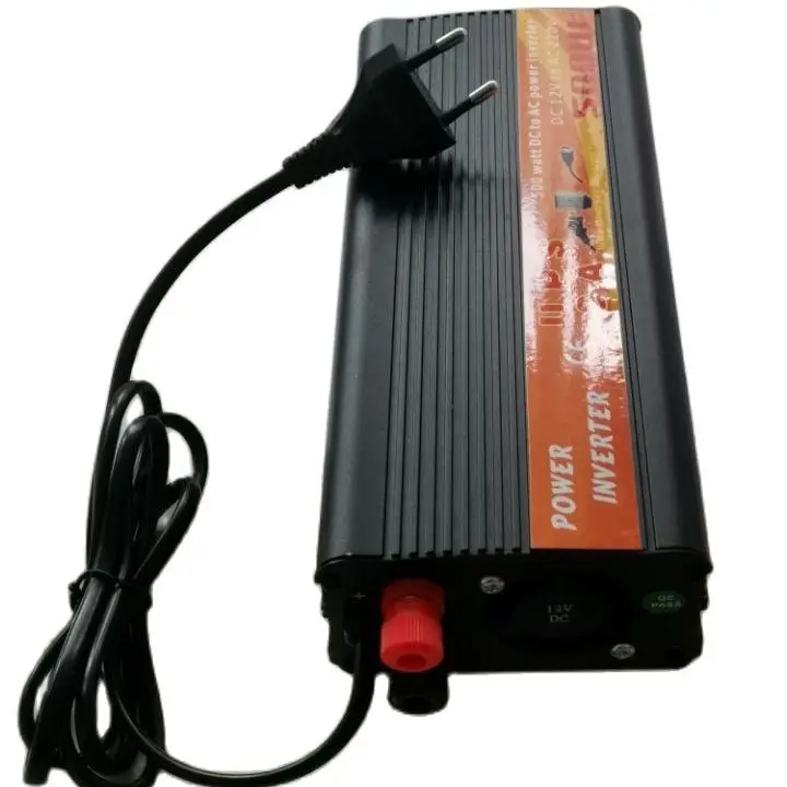 비상 UPS 500W DC 24V-AC 110V 60HZ 수정 웨이브 인버터, 가정용 차량용 배터리 충전기 포함