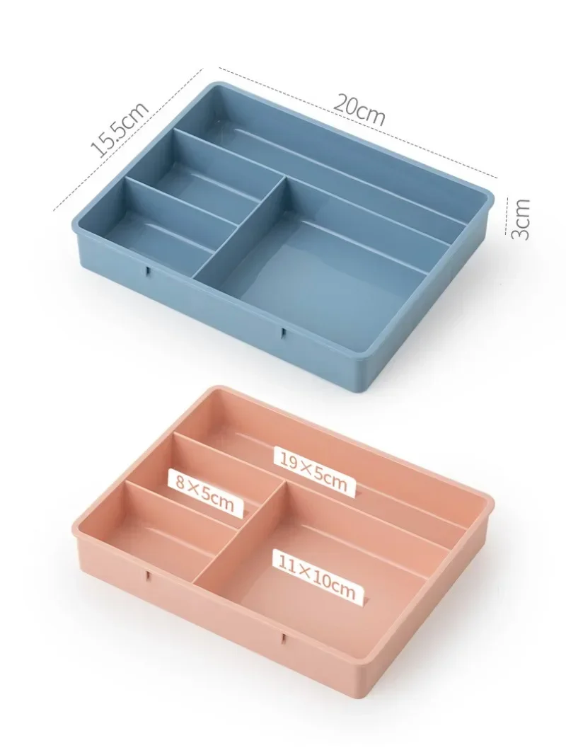 Organizzatore per cassetti da scrivania Scatola di immagazzinaggio multi-cella impilabile Vassoio Toletta Organizzatore di gioielli Organizzatore di trucco per l'home office - immagine 5