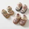 0-30Months Baby Socks Shoes Ruffled Edge Bow Baby Girls Spring Autumn Indoor Anti Slip Soft Sole Princess Flooring Sock Shoes 5