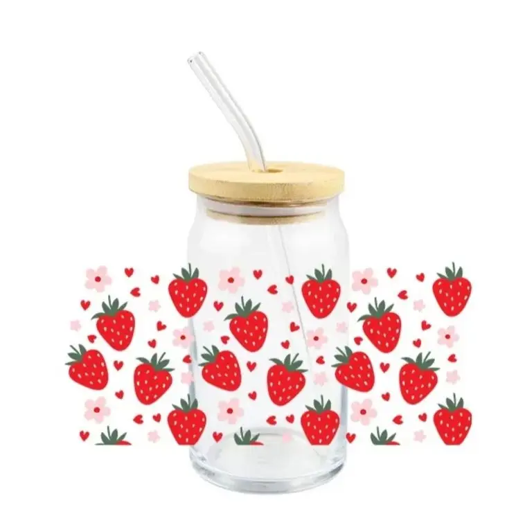 UV DTF Transfer Sticker For Glass Cans Cups Bottles Fashion Beautiful