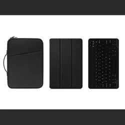 Enhanced Tablet Accessory Kit: Smart Cover, Bluetooth Keyboard & Portable Sleeve Pouch for Tab 11 Gen 2 (Black)