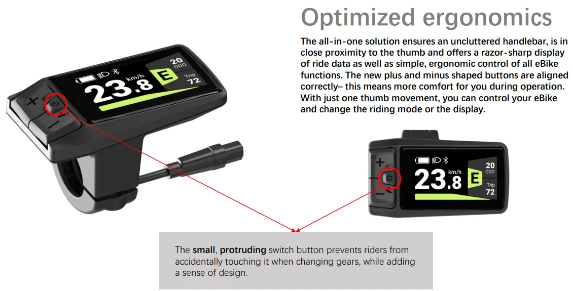 Bafang colourful DPC080 display with Bluetooth TYPE C connect for bafang can version motor
