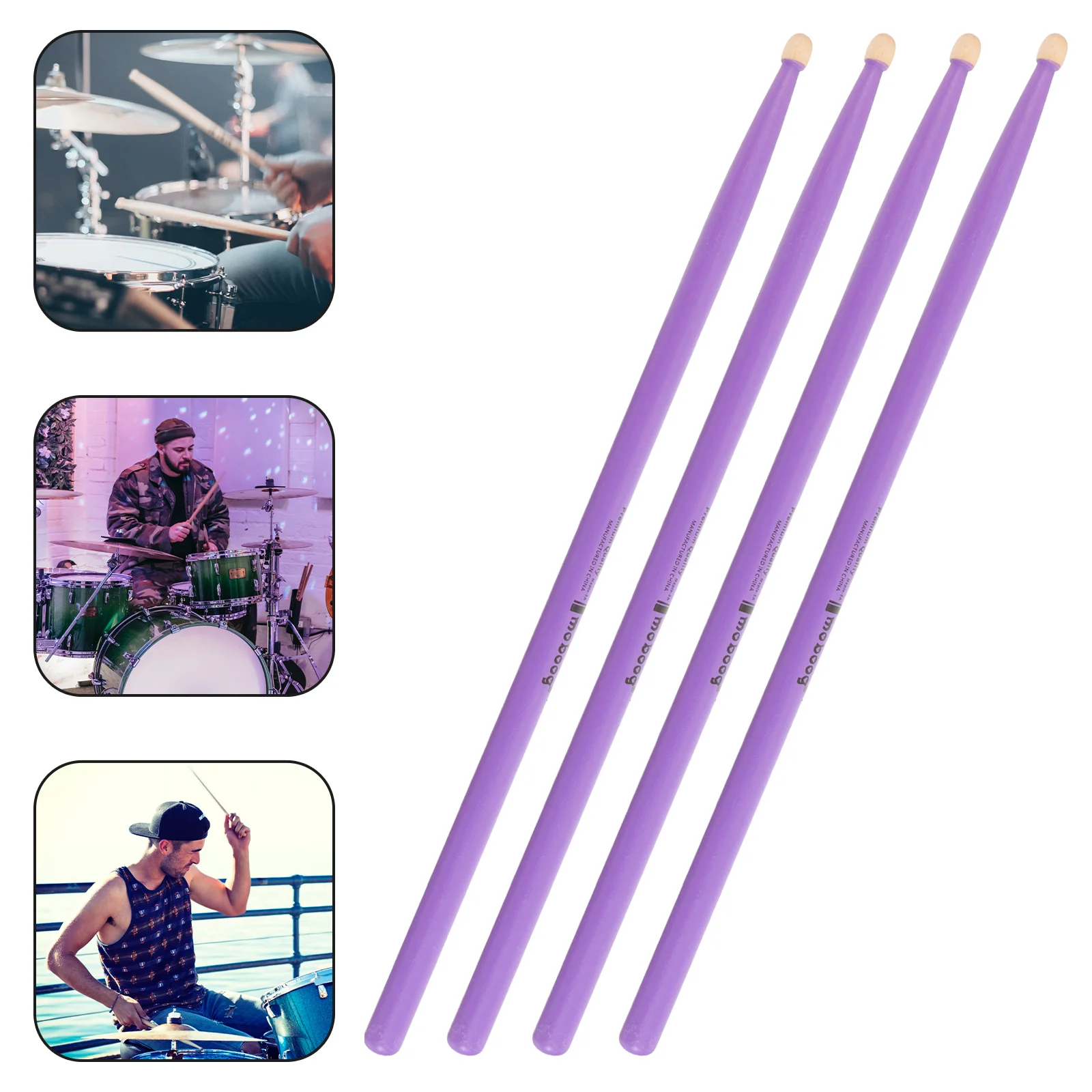 

2 Pairs Maple Sticks Lovely Drum Fittings Drummer Percussion Instrument Simple Drumstick Student 5a Drumsticks