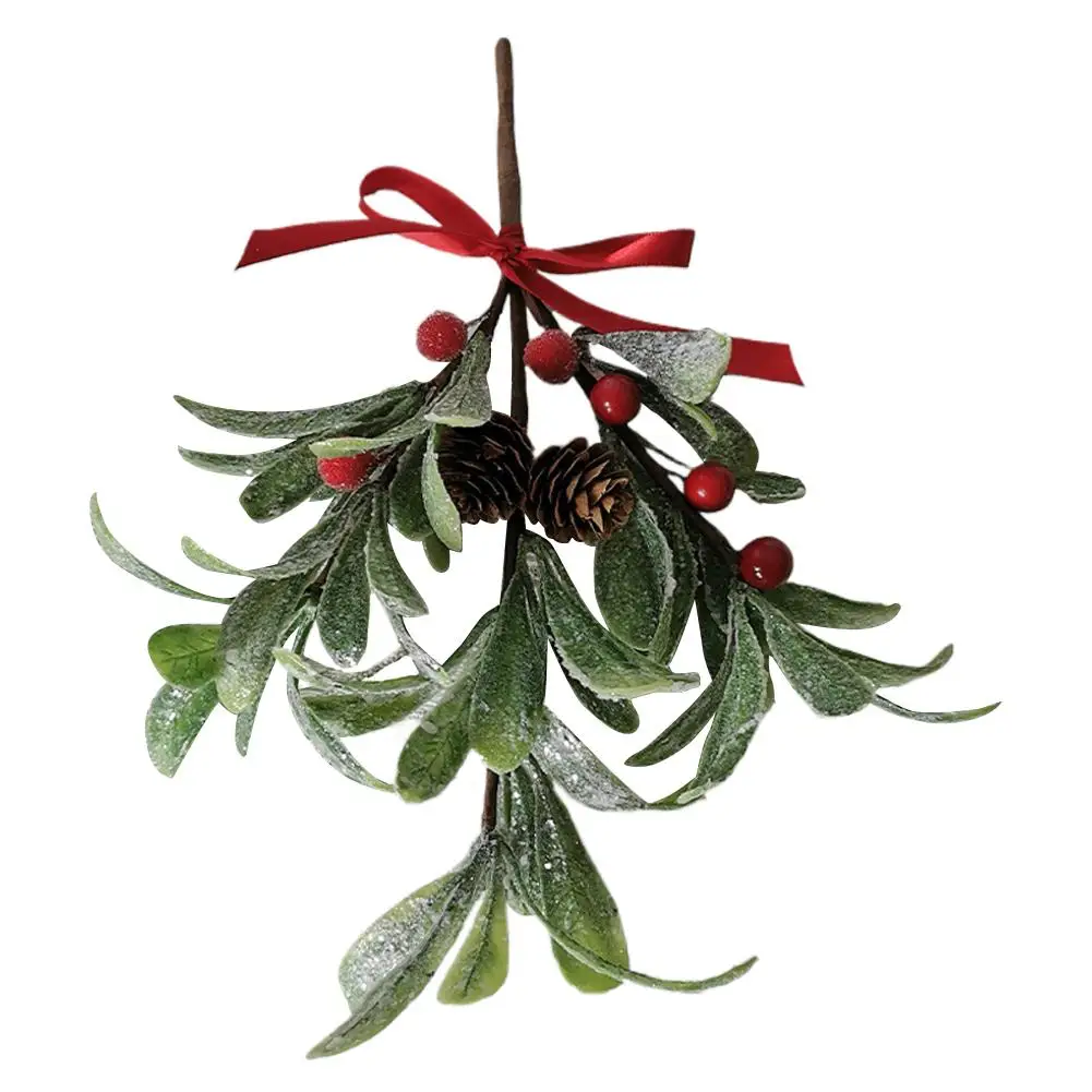 Artificial Plant Simulation Leaves Hanging Mistletoe Holiday Home Decorative Supplies Creative Fake Potted Leave Ornaments
