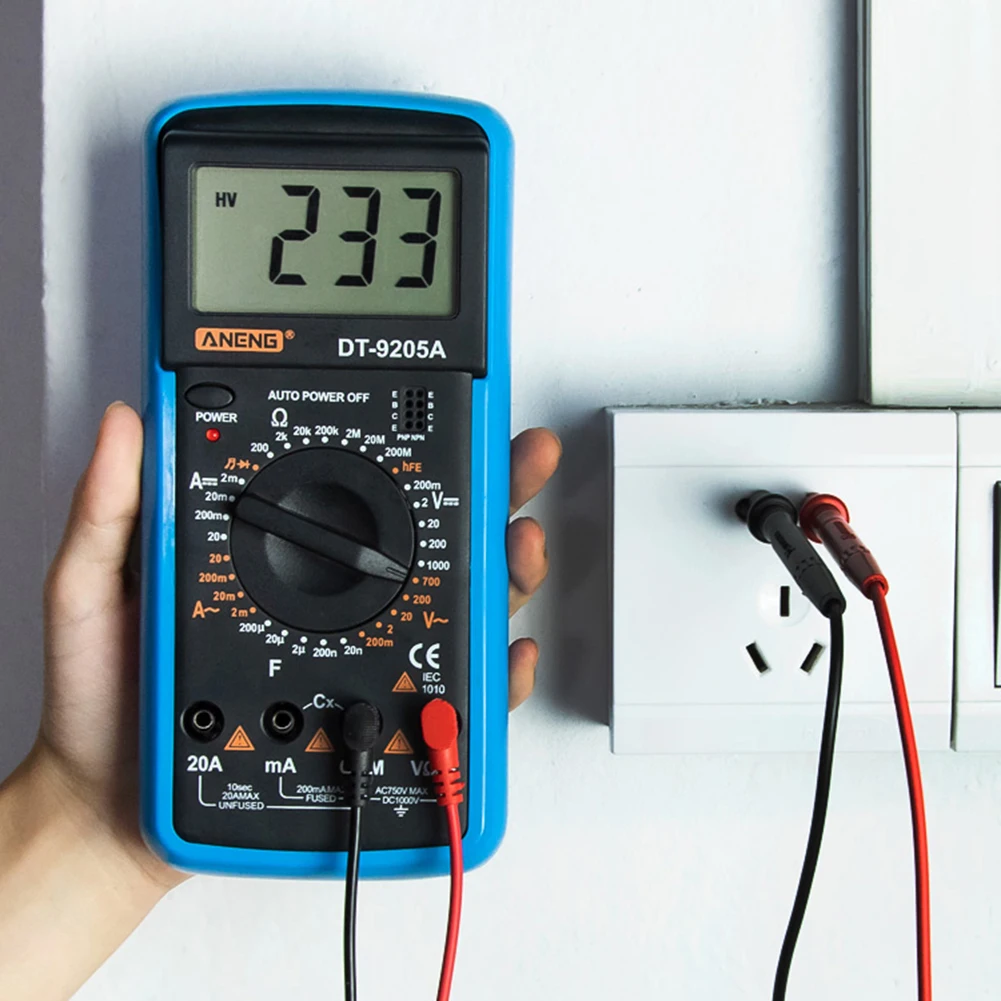 ANENG DT-9205A Digital Multimeter Ammeter Voltmeter Digital Voltage Tester Resistance Auto Range Multimetro Meter Test Probes,digital multimeter,multimeter tester