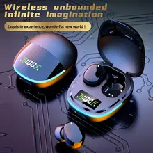 

G9S Bluetooth-compatible Earphone Cool Breathing Light Digital Display In-ear Touch Control Wireless Earbud for Music