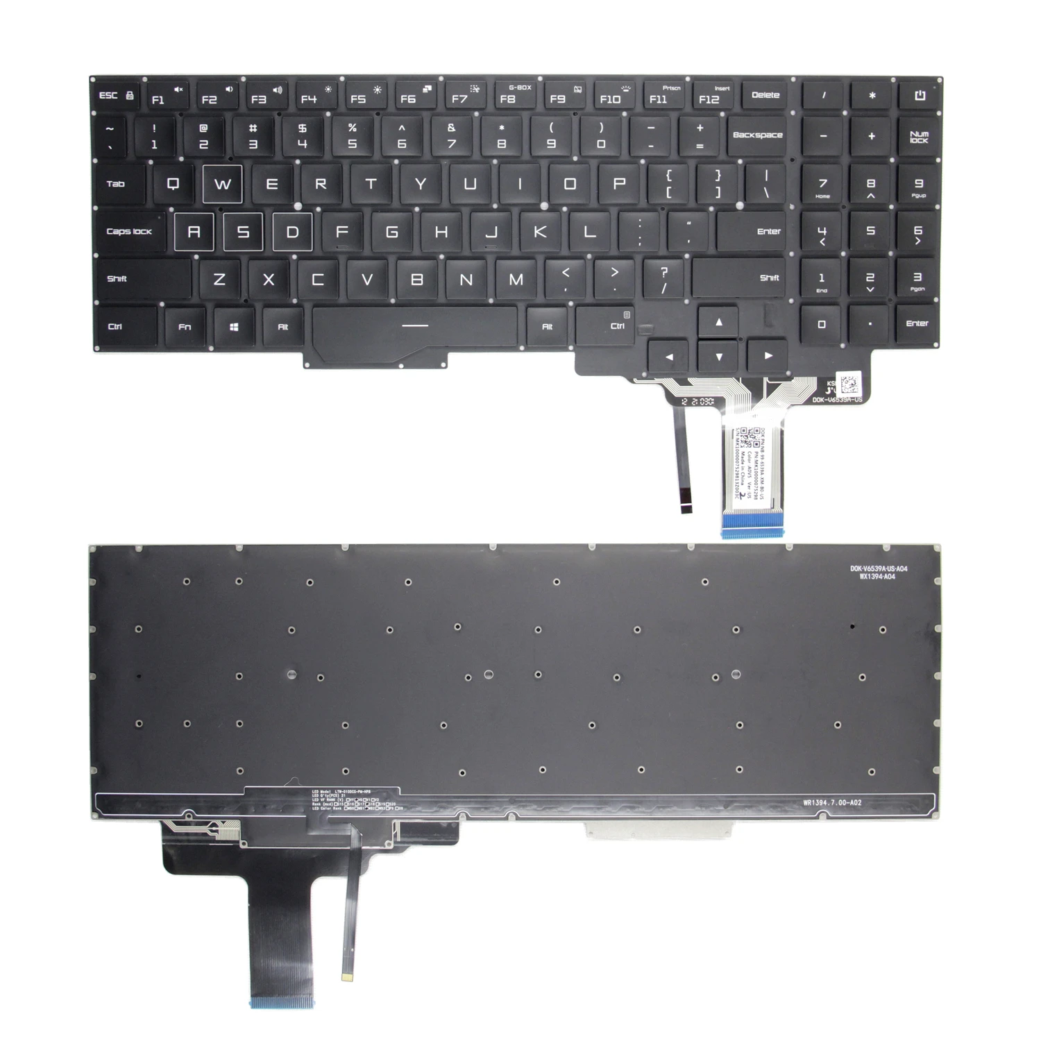 Teclado Retroiluminado para Laptop Inglês para Xiaomi 100 Novo Original dos Eua para Redmi g 2023 Redmi g 2023 Xmg2003-aj ab al Rmg2104 Rmg2102