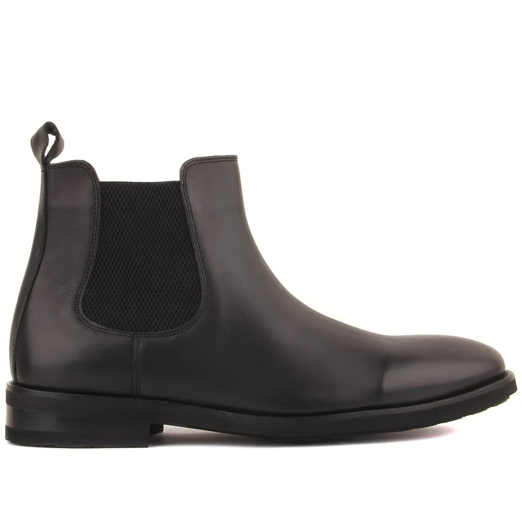 

Sail-Lakers Black Leather Eva Outsole Men Chelsea Boots