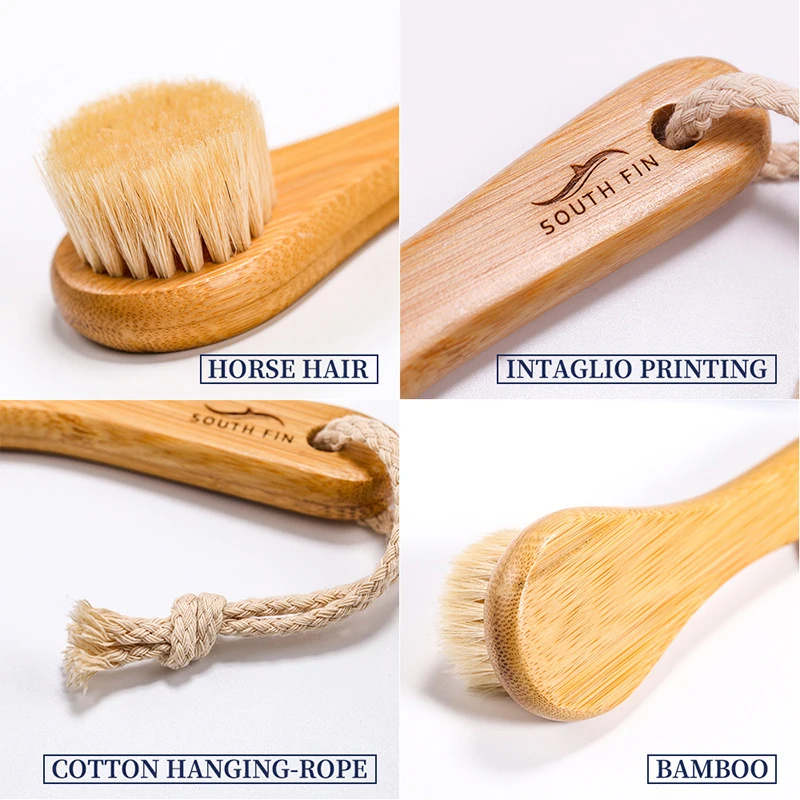 Portable Soft Bamboo Facial Cleansing and Massage Brush