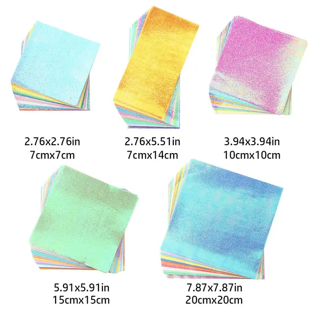 50 Sheets Glitter Origami Paper 6