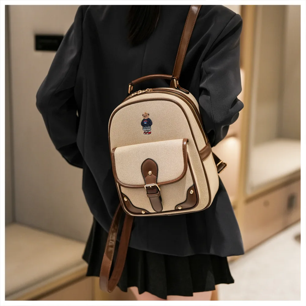 Beibaobao 2024 New Fashionable Large Capacity Bag Trendy Casual Backpack Design Sense Women's Backpack Женская сумка 6
