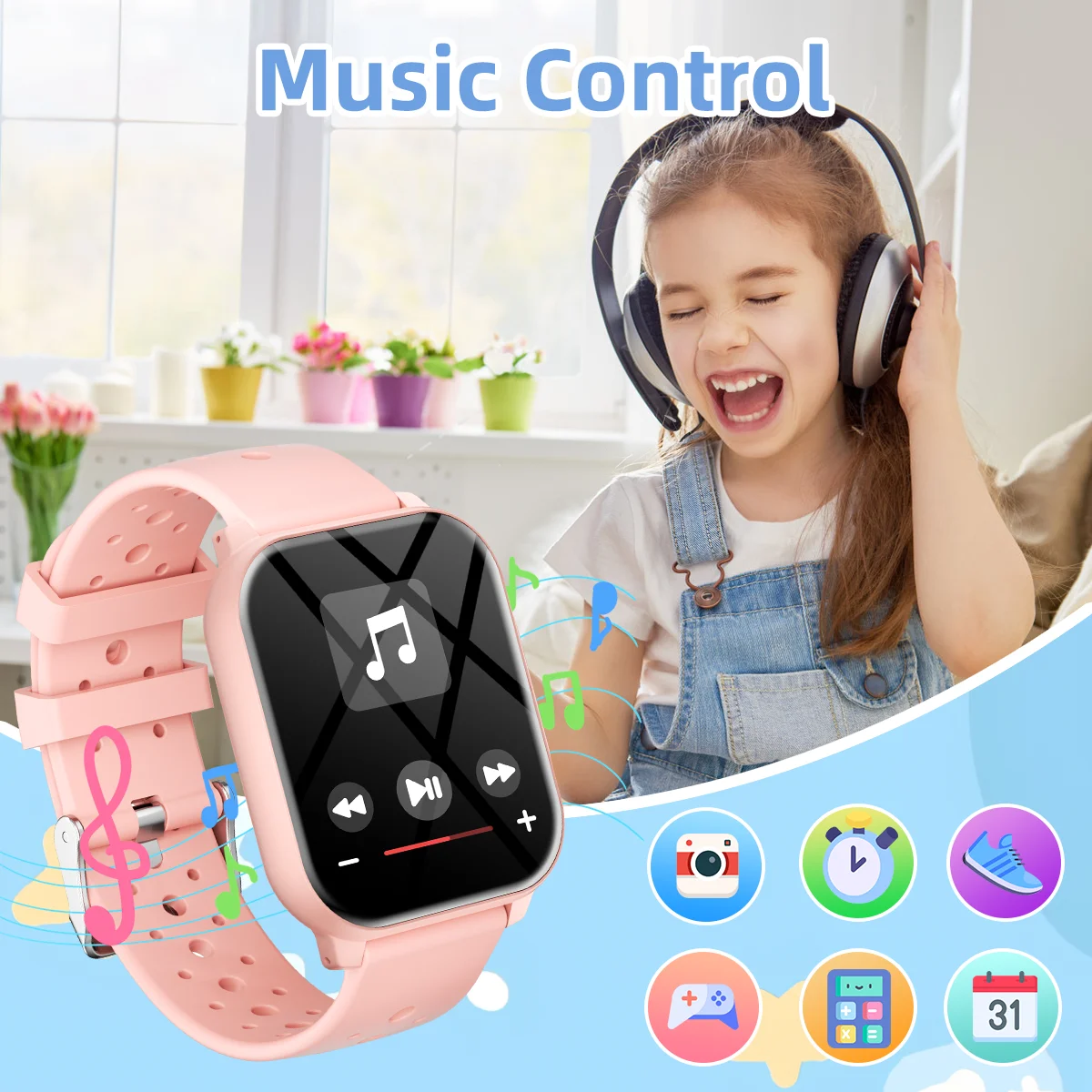 2026 New Kids Smart Watch For Kids Games Sleep Monitor Flashlight Alarm Clock Boy Girl Gift Children Partner Smartwatch 6