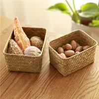 Wicker Weave Storage Basket for Kitchen Fruit Dish Food Bread Sundries organizer Rattan Picnic Container Storage Case mx9191743 3