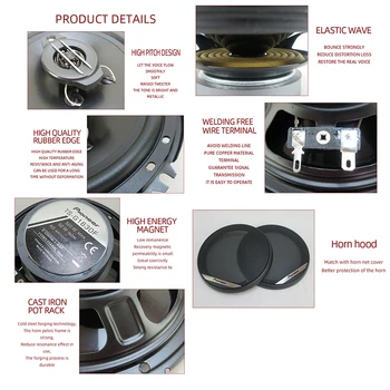 6” 3-Way Coaxial Car Speakers 2