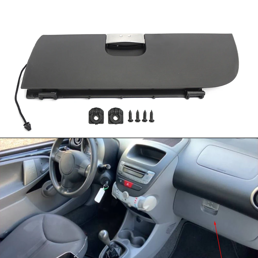 Toyota AYGO 용 블랙 글러브 박스 뚜껑 커버 Peugeot107 용 CitroenC1 2005-2015 PZ416-9340300 자동차 글러브 박스 커버