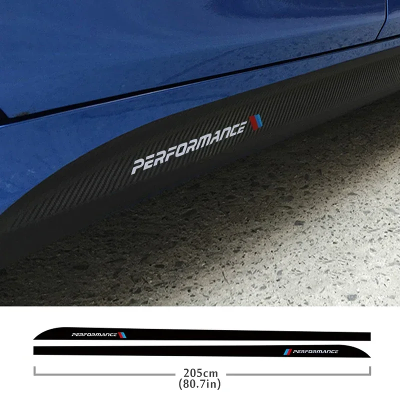 M эффективная дверная боковая юбка Наклейка для BMW F20 F40 F22 F30 E90 F32 F10 F06 F07 F46 M3 M4 M5 E60 Z4 G20 F15 F16 G30 X1