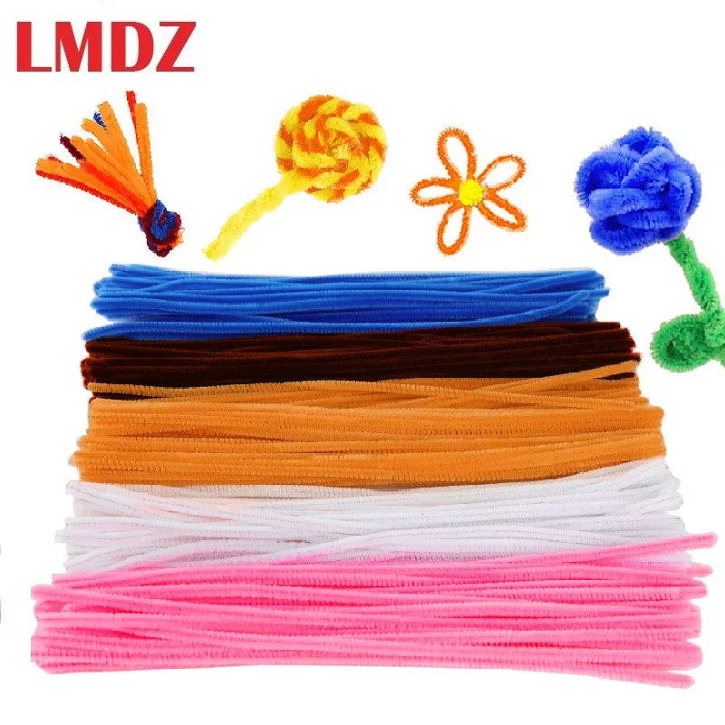 

LMDZ Chenille Stem Pipe Cleaners for Pipe Cleaners DIY Arts Crafts Decorations Kids Plush Educational Toy Easy to Bend 100 PCS