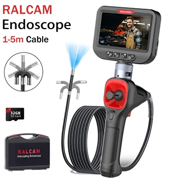 RALCAM 720°Articulating Borescope, 6.2mm Ultra-Slim Waterproof Inspection Camera with Light, 4X Zoom,for Engine Pipe Automotive 1