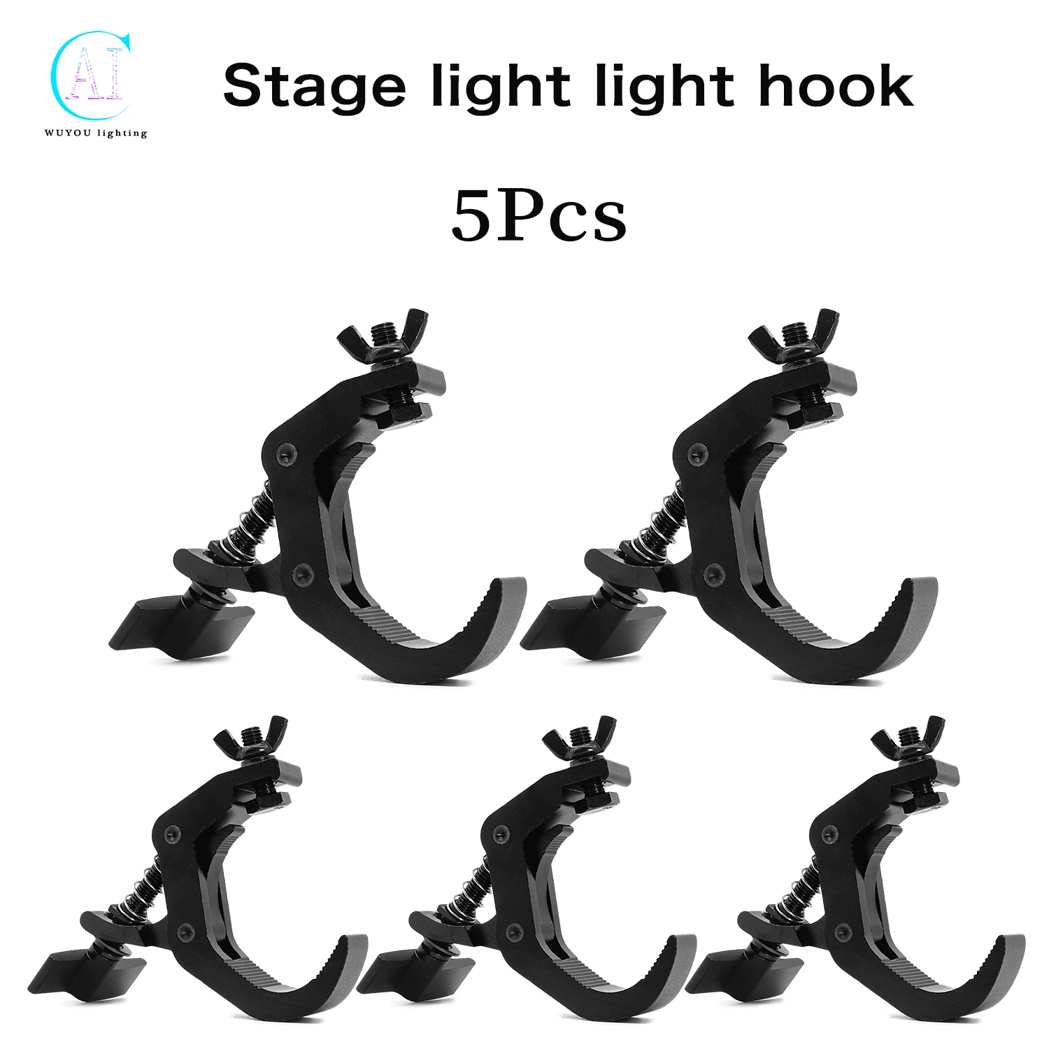 5ピース-ロット40-60mmアルミニウムledステージライトフック可動ヘッドランプディスコdjステージ用