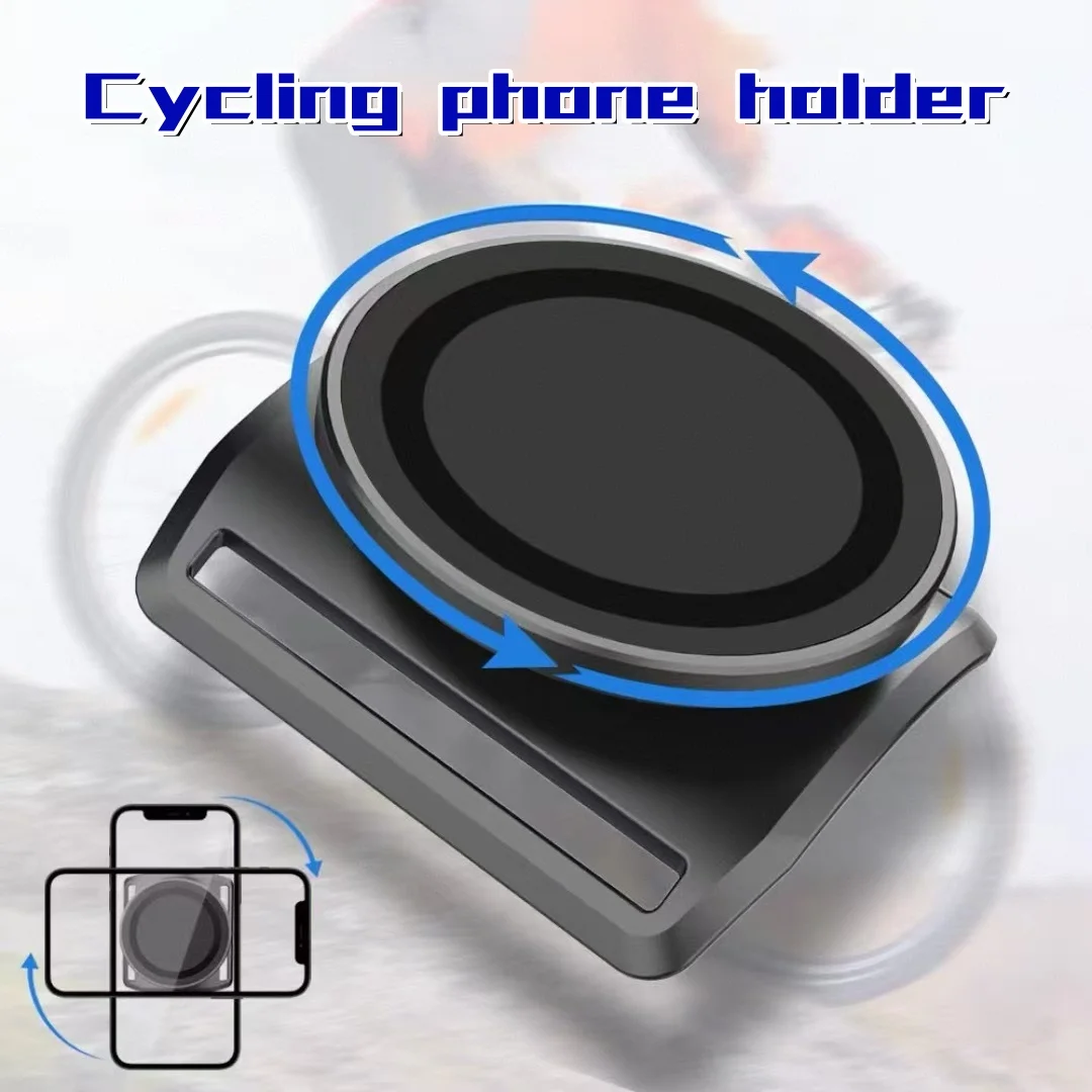 Black ABS Magnetic Arm Strap Phone Holder for Running Cycling