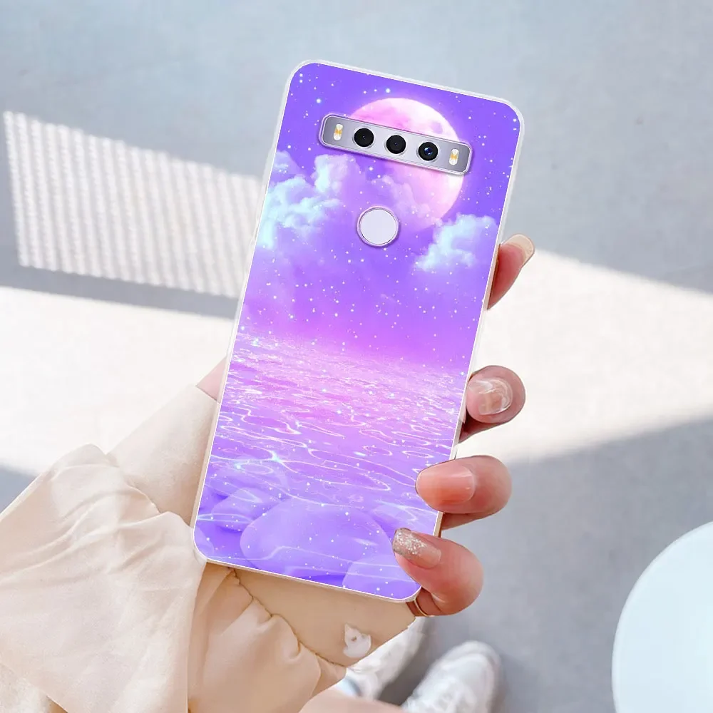 Stylish Clear Silicone Soft Shell Phone Case with Fashion Print Design