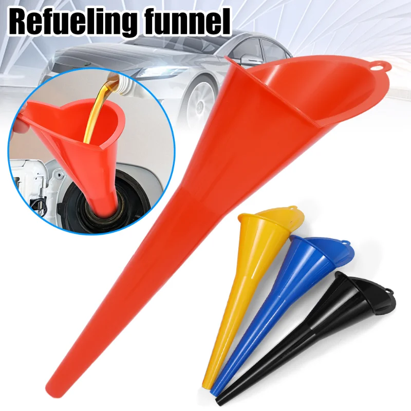 New Hand Free Fuel Funnel Car Long Handle Funnel Petrol Filling Equipment Splash Proof Plastic Fuel Funnel Motorbike Cars Part images - 6