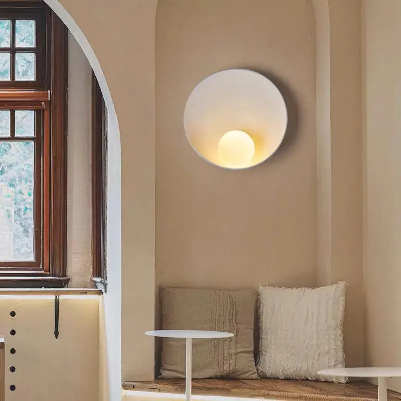 Korean Wood Grain Bedroom Lamps Decor Living Room TV Walls Lobbies Corridors Stairs Entrances Interior Wall Lights LED 4