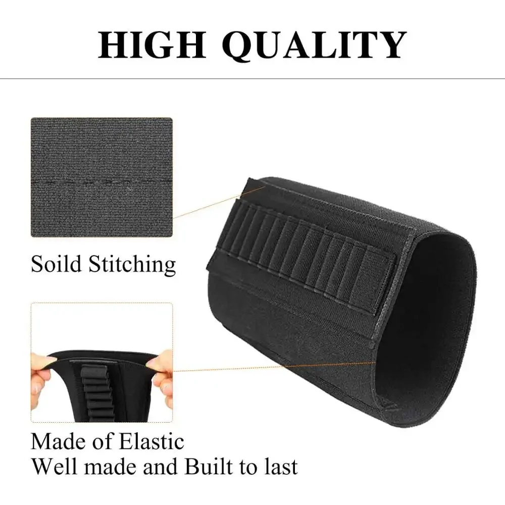 14 Rounds Ammo Holder Cartridge Shotgun Shell Mag for 5.56mm .223 .270 30.06 7mm Hunting Rifle Buttstock Shell Cartridge Holder