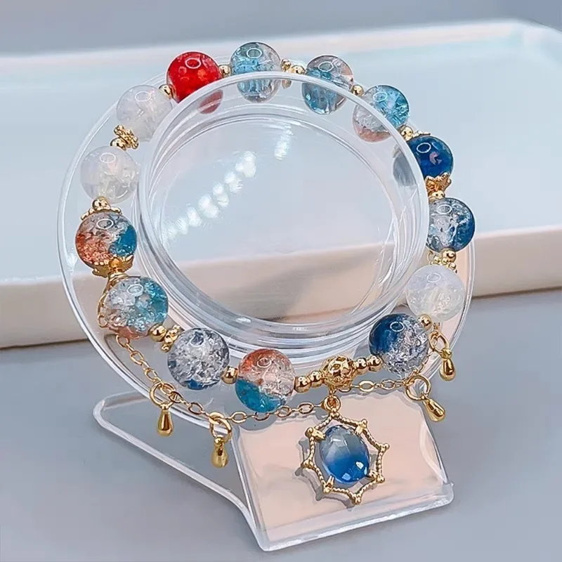 Fashion Transparent  Acrylic Jewelry Bracelet Display Holder Bangle Organizer Rack Acrylic Bracelets Display Collar Stand Holder