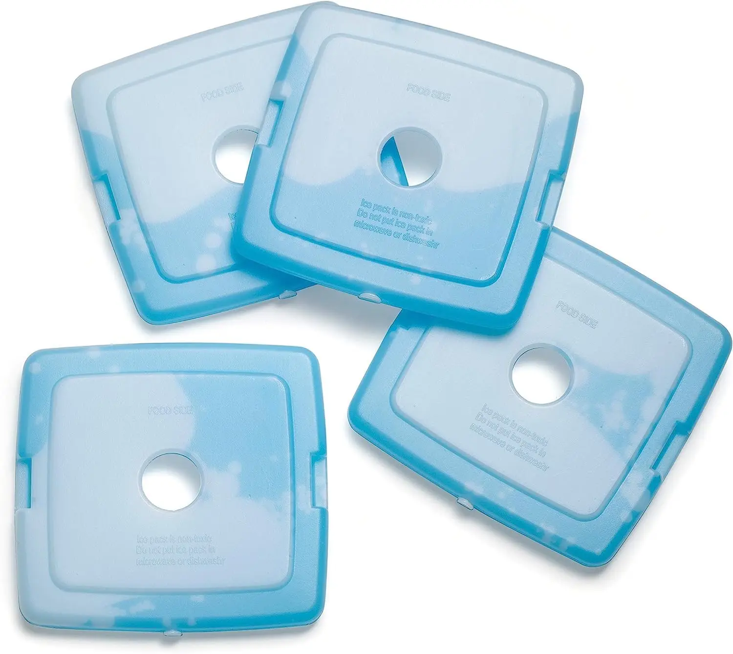 5pcs Cool Coolers By Fit Fresh Slim Ice Packs, Quick Freeze Space Saving Reusable Ice maker machine for Lunch Boxes or Cooler