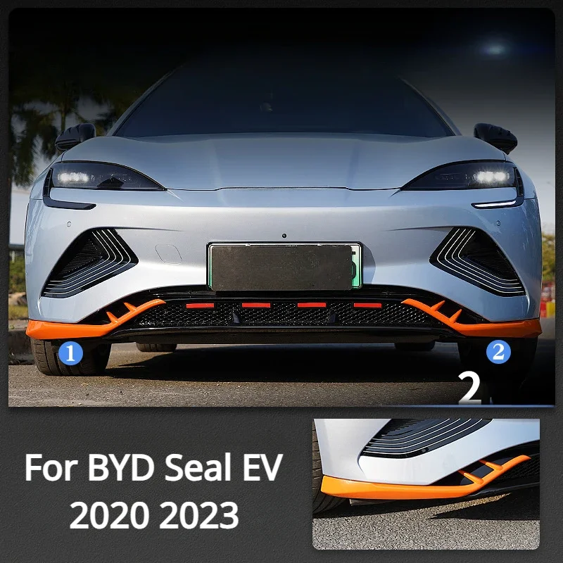 

Для BYD Seal EV 2022 2023 передняя решетка радиатора отделочные полосы ABS защита от столкновений задний угол защита автомобиля спортивный Стайлинг декоративные аксессуары