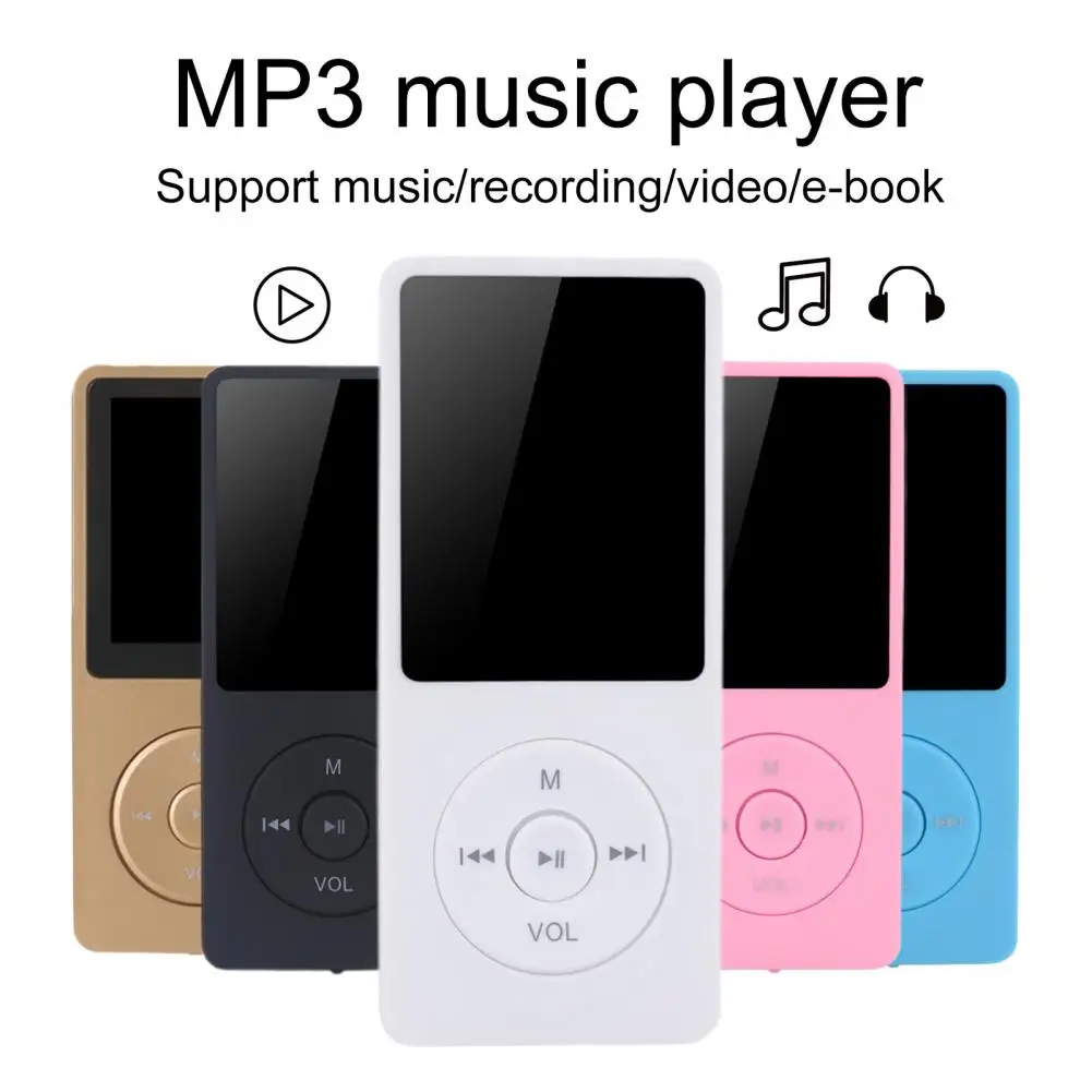 MP4 Player 16GB SD Card Lossless Music Built-in Speaker Voice Recorder High-Quality Sound Player Cassette Recorder EBook Reader